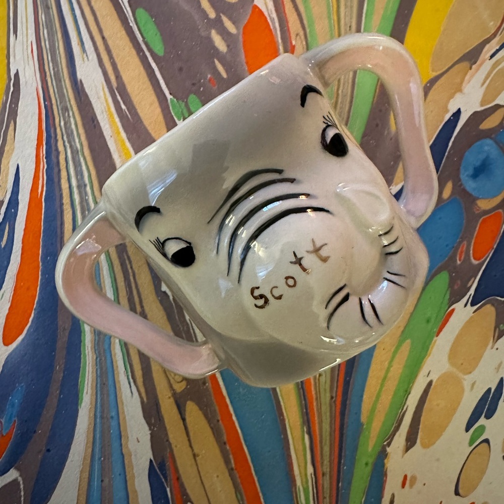 Vintage ceramic elephant cup